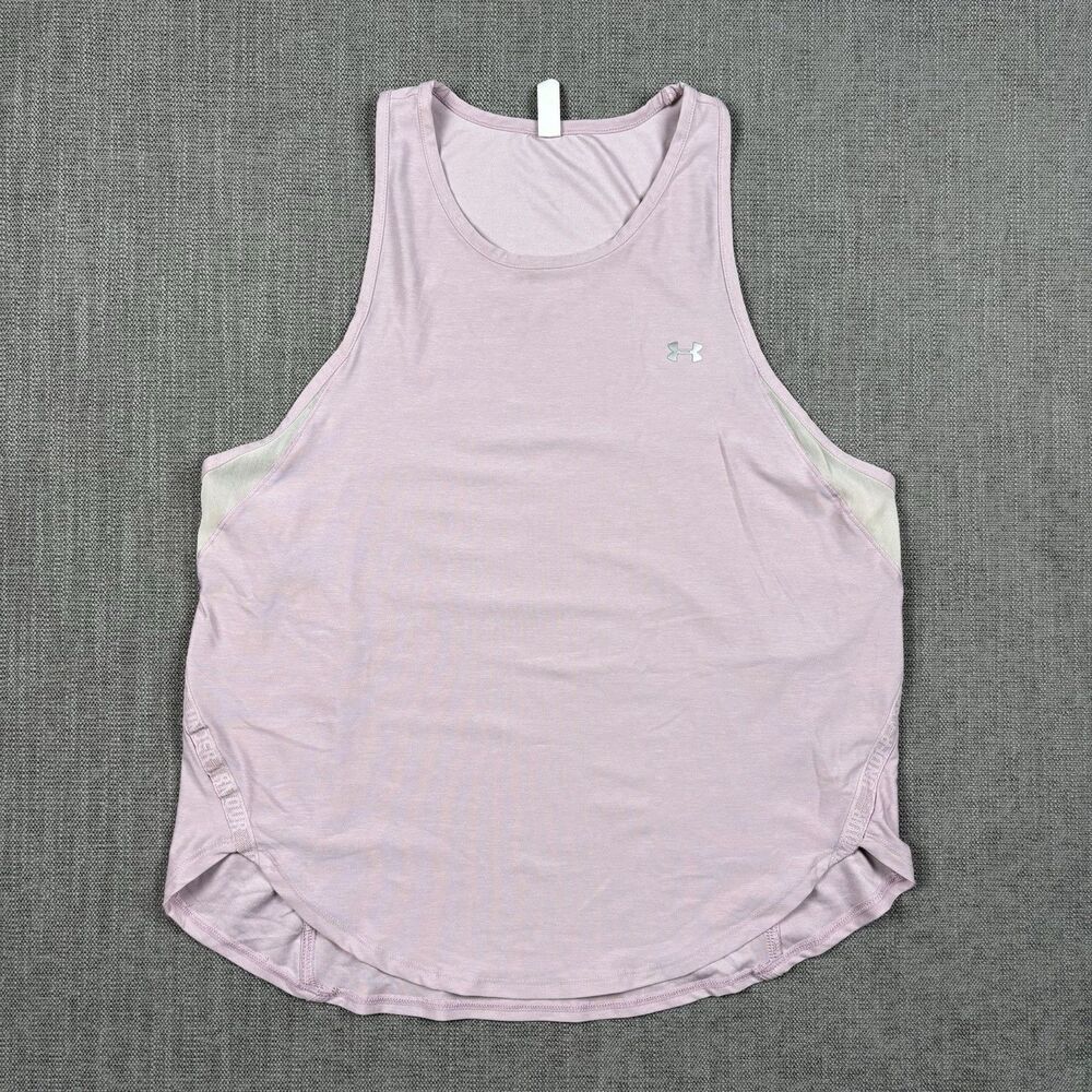 Under Armour Women's UA Tech Knockout Tank Top Pink Fitness Gym Training Size XL